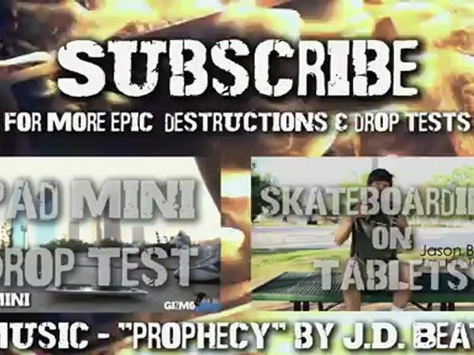 Flaming Sledgehammer Destroys iPad Mini - GizmoSlip Shorts