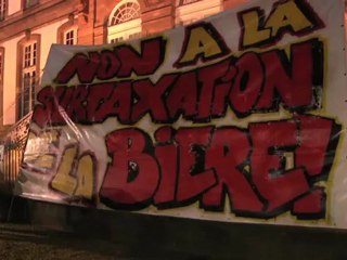 Manifestation contre la taxe sur la bière