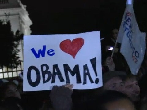 Obama réélu : l'Amérique explose de joie