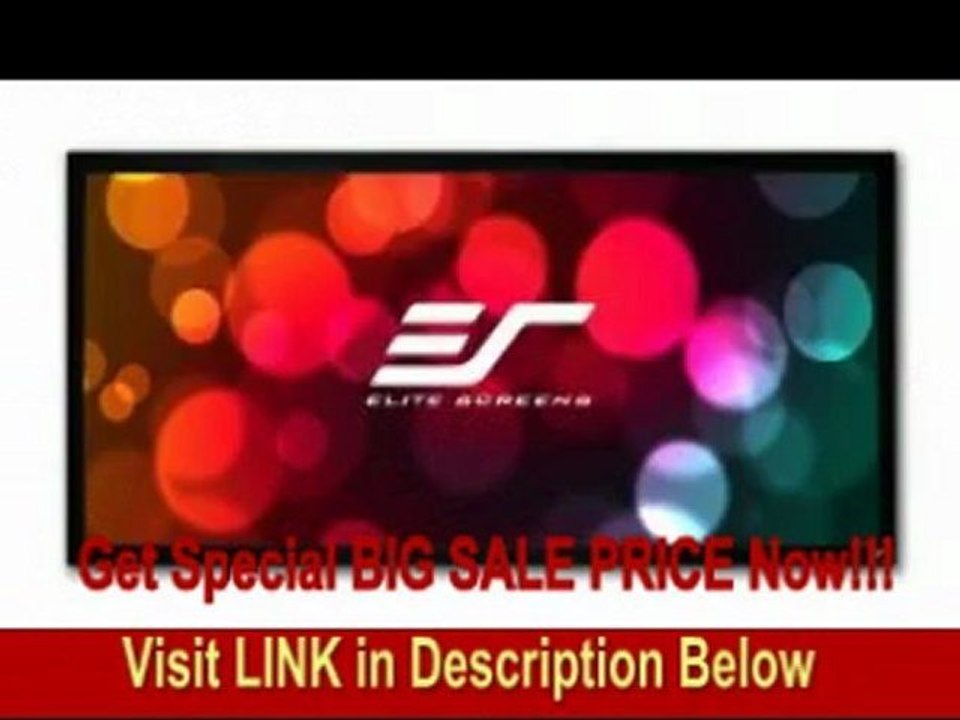BEST PRICE Elite Screens R125WH1W-A1080 ezFrame Fixed Projection Screen (125 2.35:1 AR)(AT)