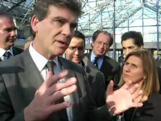 Arnaud Montebourg au salon Midest 2012 à Paris