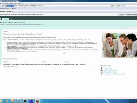 Comment se connecter à SharePoint 2010 - Tutoriel par Ikoula