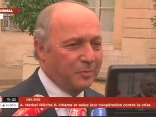 Réaction de Laurent Fabius à la réélection de Barack Obama sur LCI (07/11/2012)