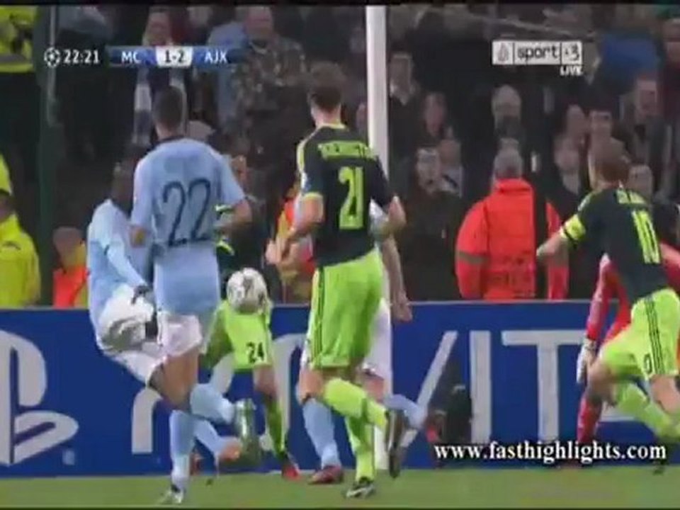 Manchester City 2-2 Ajax (Maçın Özeti-Golleri 06-11-2012)