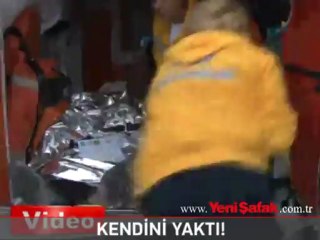 Başbakanlık binası önünde kendini yaktı