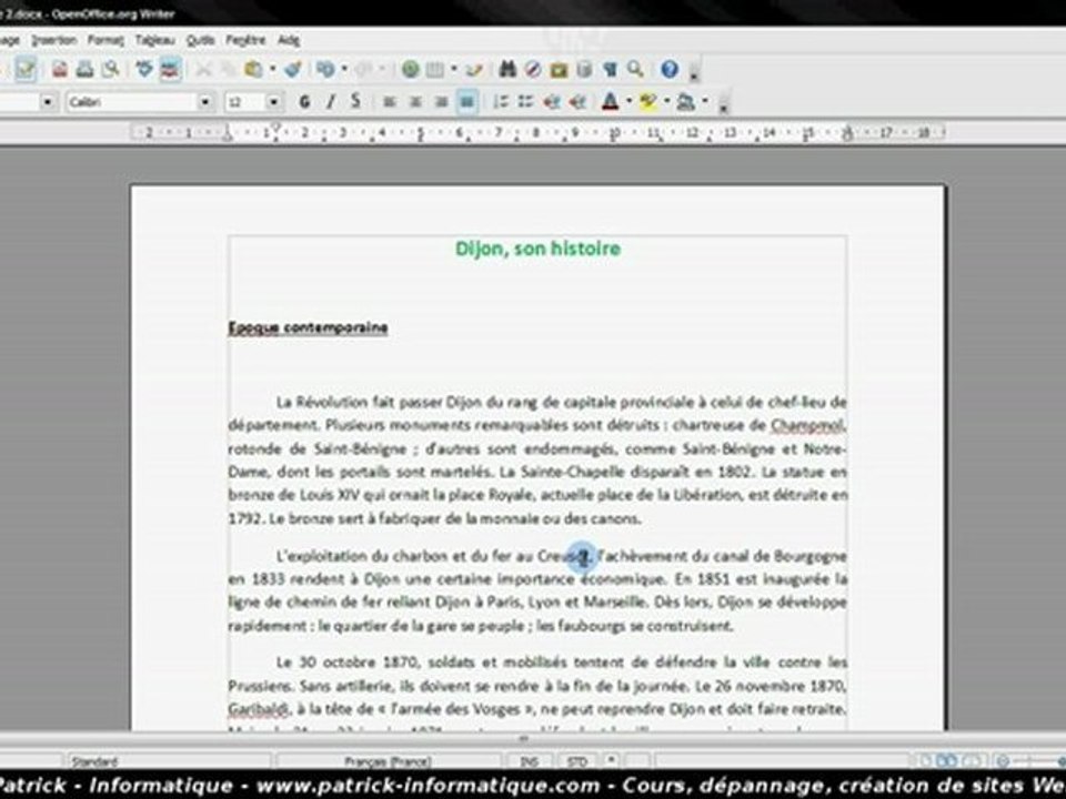Writer 3 - Insérer une image - Extrait