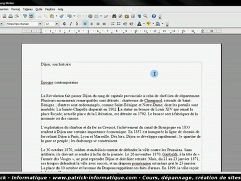 Tuto Writer 3 - Mise en forme d'un texte - Extrait