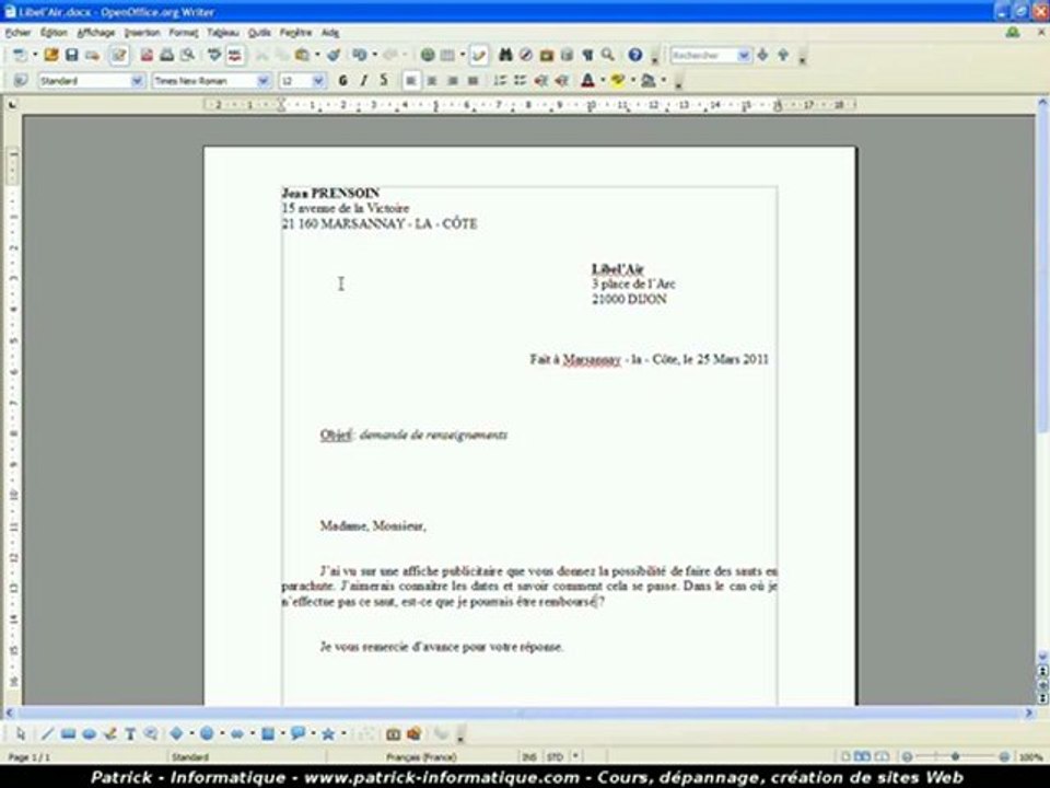 Tuto Writer 3 - Note de bas de page et de fin de doc - Extrait