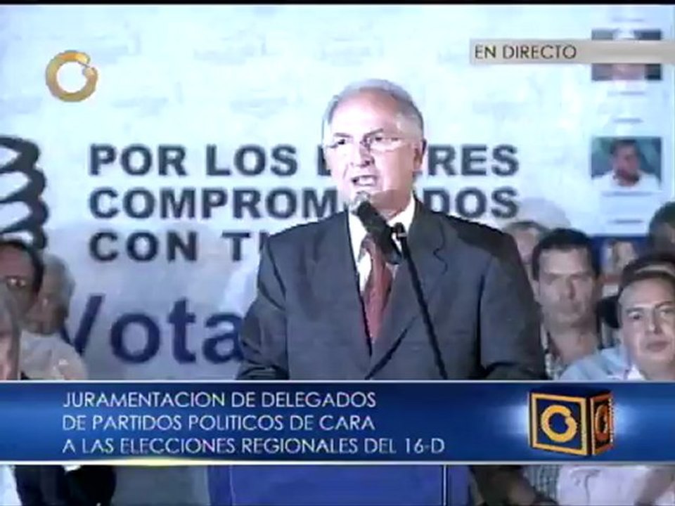 Ledezma: Sala que instale el CNE, allí tienen que estar los testigos de la MUD