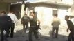 Syria amateur video: Bomb explodes just metres from camera