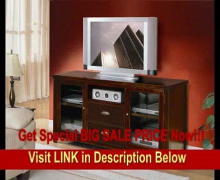 BEST BUY Kathy Ireland Home by Martin Tribeca Loft Cherry 63-Inch Full-Sized Tall Entertainment TV Console with EWAS; 31-Inch Height