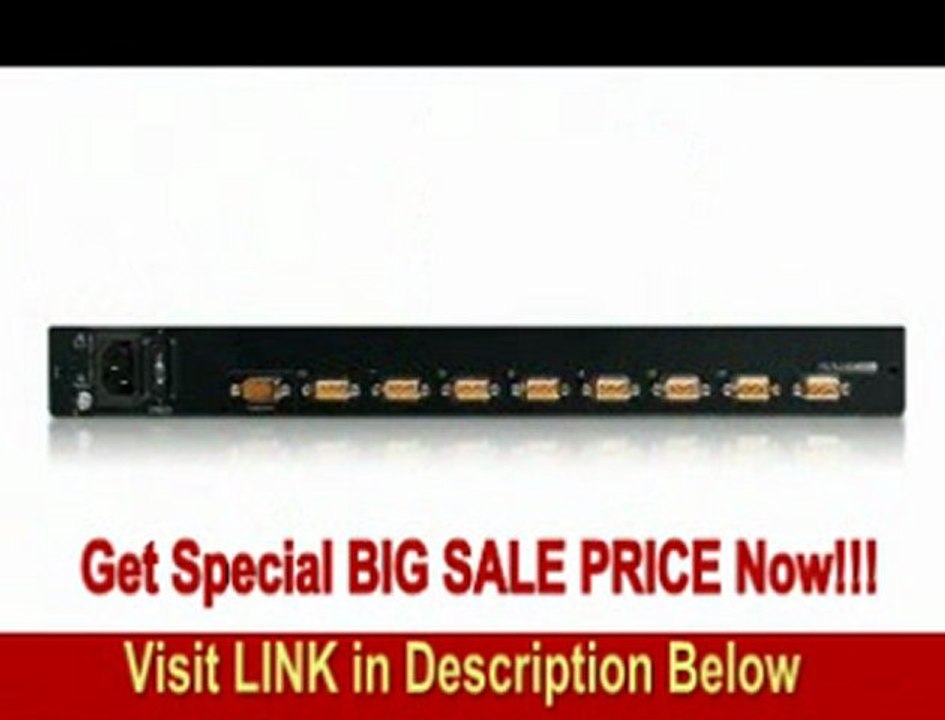 BEST PRICE IOGEAR 8-Port Integrated KVated KVM Console with 17 Inch TFT LCD Active Matrix Monitor, Keyboard and Touchpad GCL1808 (Black)