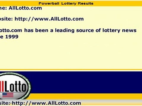 Powerball Lottery Drawing Results for November 7, 2012