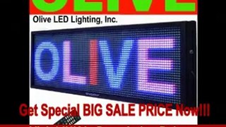 BEST PRICE Olive LED Sign Board - Programmable Scrolling Message Board - 15 Inch(h) X 53 Inch(w), 3 Color(Red, Blue, Purple)