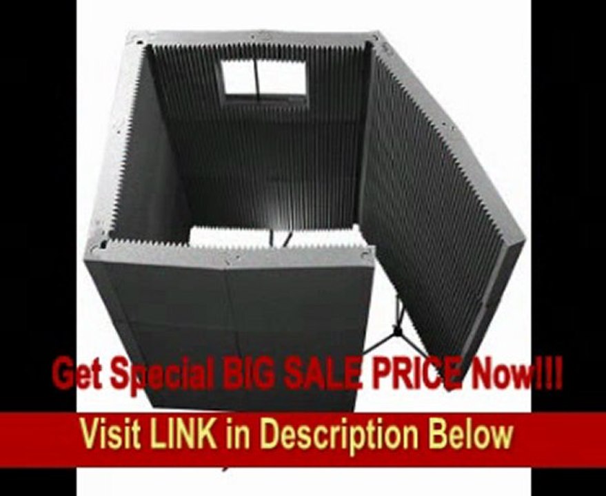 BEST PRICE Auralex MAX1141VBCHA MAX-Wall 1141 Vocal Booth in Charcoal; 11- 20x48x4.75 Panels; 1- 20x48x4.75 Window Section in Clear Plexiglass Only; 4- MAX Stands