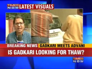 Nitin Gadkari meets L K Advani