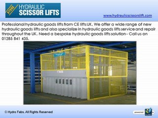 Hydraulic Goods Lift Exporter in India