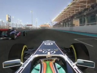F1 2011 - GP des E.A.U. - Kier vs Button (2) en onboard
