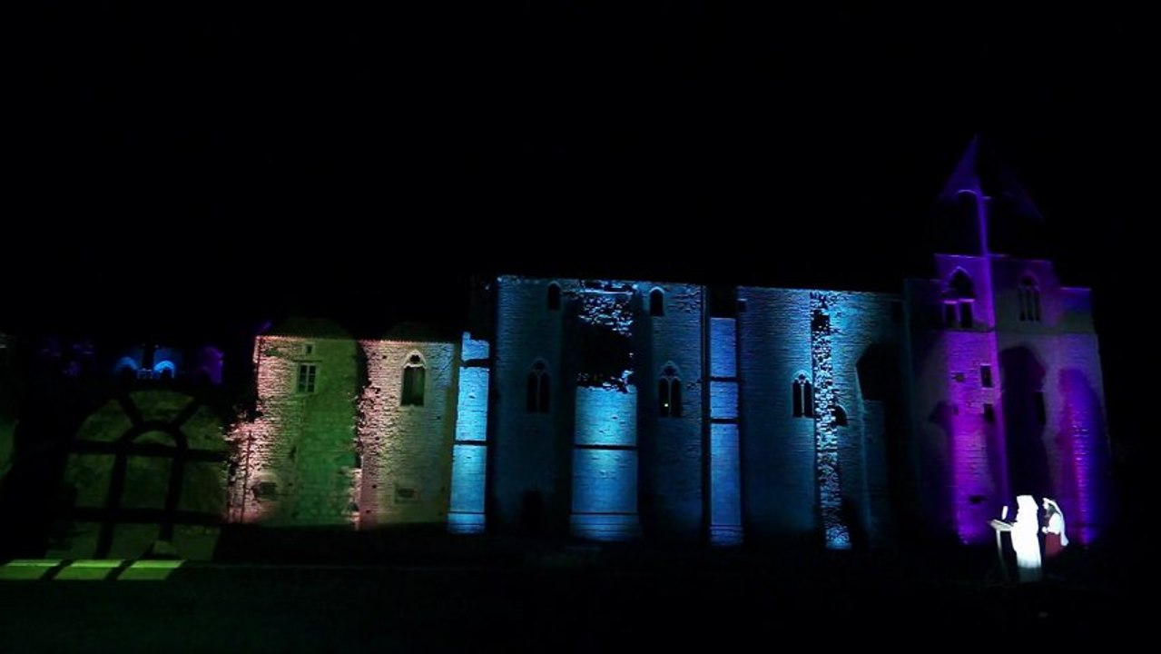 Spectacle son et lumiere 2012 - Abbaye de Maillezais - Les couleurs de la nuit