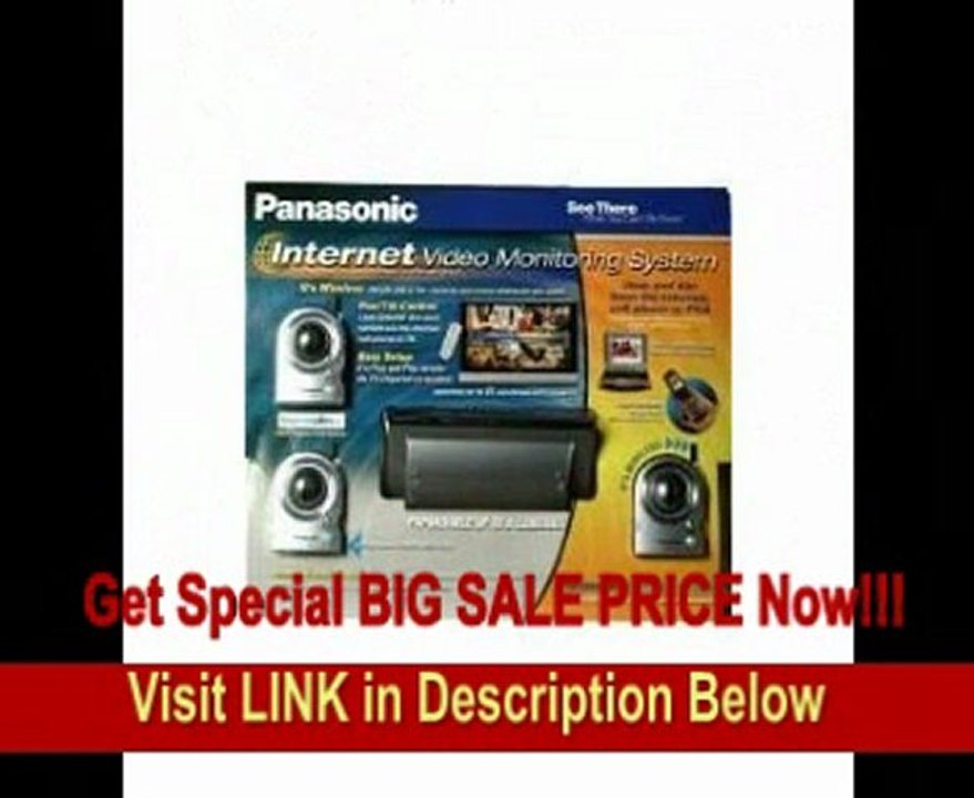 SPECIAL DISCOUNT Panasonic Internet Video Monitoring System with 3 Color Cameras, TV Adaptor and Remote Control (Gray)