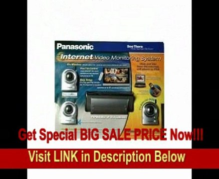 SPECIAL DISCOUNT Panasonic Internet Video Monitoring System with 3 Color Cameras, TV Adaptor and Remote Control (Gray)
