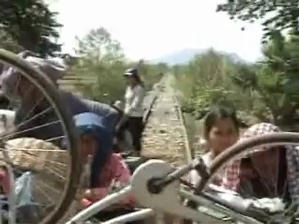 Battambang,  le train bambou