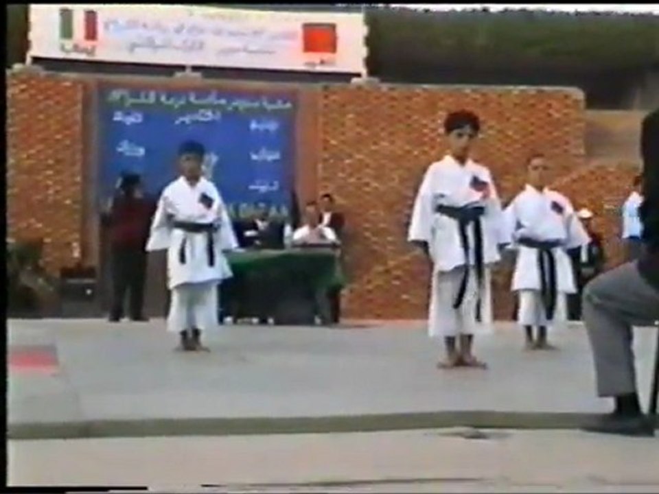 Mémoire de karaté au Maroc 1998 karate-do WKF - FRMK Morocco  Sensei Aziz Krir *les champion d'or