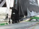 Vendée Globe : le bateau Team Plastique barré par Alessandro di Benedetto