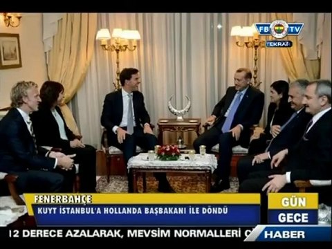 7 Kasım 2012 Dirk Kuyt İstanbul'a Hollanda Başbakanıyla Döndü