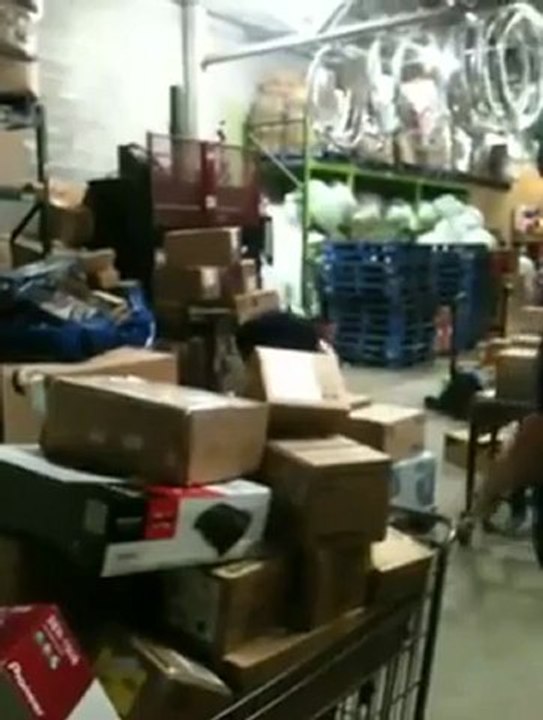 Walmart employees throwing iPads
