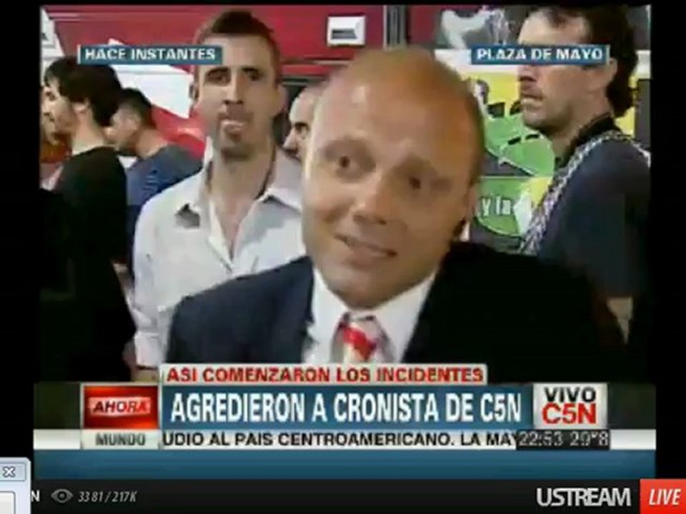 Agresión periodista C5N - 8N 2012