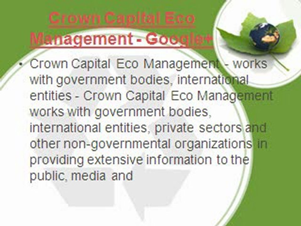 GOOGLE PLUS - Crown Capital Eco Management Indonesia Fraud