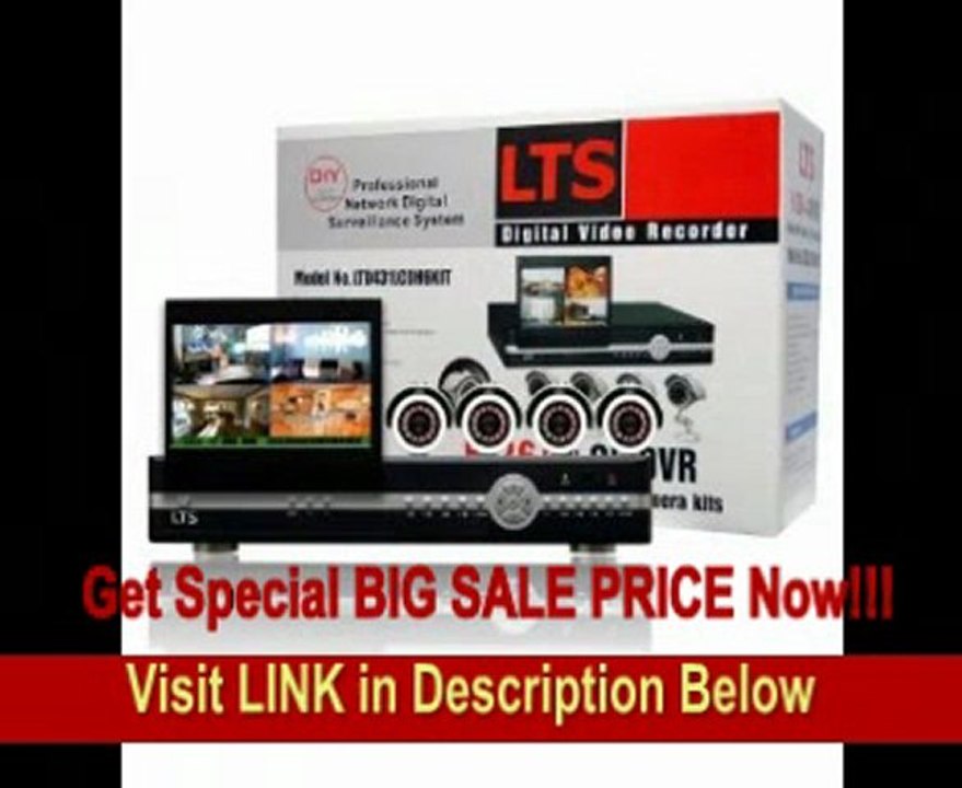 BEST BUY LTS LTD431LCDH6KIT 4-Camera H.264 Digital Video Recorder Security System with Built-In 7-Inch LCD