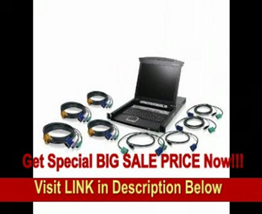 IOGEAR 8-Port Integrated KVM Console with 17 Inch TFT LCD Active Matrix Monitor, Keyboard and Touchpad with KVM Cables GCL1808KIT (Black) REVIEW