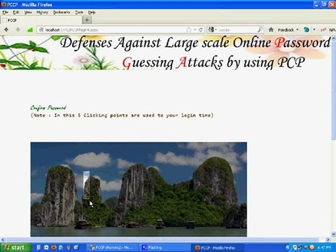 Defenses Against Large Scale Online Password Guessing Attacks By Using Persuasive Click Points