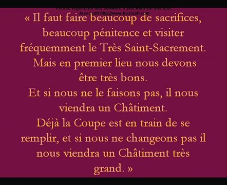 FIN DES TEMPS L’AVERTISSEMENT ou illumination de l'âme 1-5 (rappel message Garabandal )