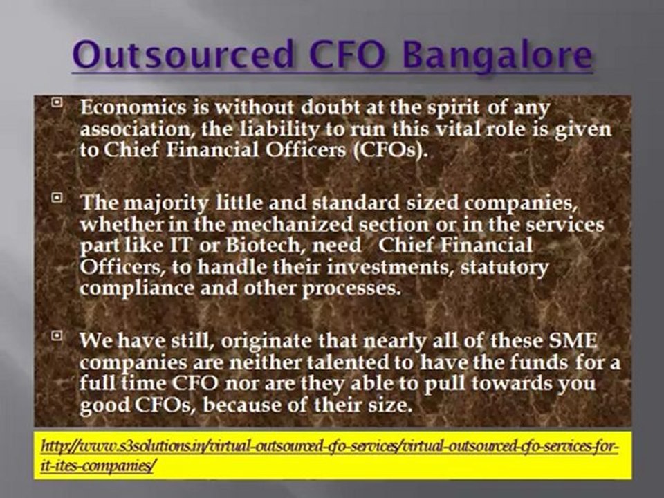 Bangalore CFO Services, Bangalore Outsourced CFO Services - s3solutions
