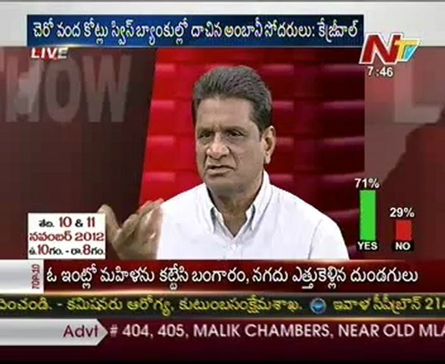 Live Show with KSR-TDP Bojjala-YSR Cong G.Prakash-TRS N.Narasimha Reddy-Cong D.Y.Das-01