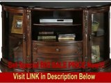 BEST PRICE Baymont Tall Dark Brown Wide Screen TV Cabinet Stand with Glass Doors and Shelving, BLACK GRANITE, MAHOGANY
