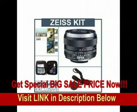 BEST PRICE Zeiss 50mm f/1.4 Planar T* ZF.2 Series Manual Focus Lens Kit for the Nikon F (AI-S) Bayonet SLR System. with Tiffen 58mm Photo Essentials Filter Kit, Lens Cap Leash, Professional Lens Cleaning Kit