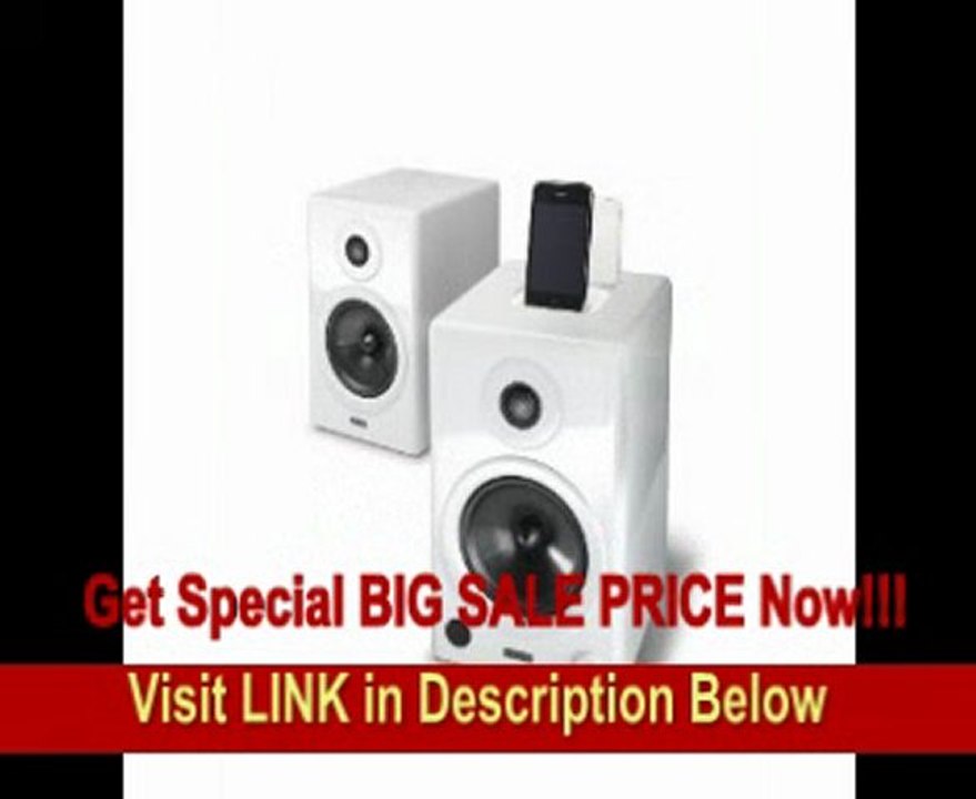 BEST PRICE Aktimate Mini White 2-way Active Speaker System with iPod Dock