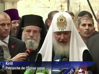 Le patriarche de l'Eglise russe Kirill en visite à Bethléem