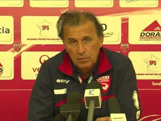 Conférence de presse Dijon FCO - Nîmes Olympique : Olivier DALL&#039;OGLIO (DFCO) - Victor ZVUNKA (NIMES)