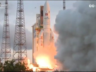 Launch of Ariane 5 with Eutelsat 21B & Star One C3