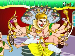 Dashavatara In Telugu - Narasimha - Half-Man/Half-Lion - with Animation