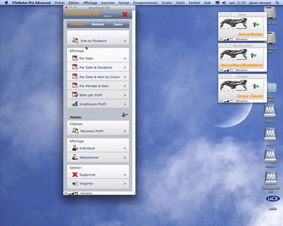 JorusCours GO "L'application de Gestion et d'Organisation des Cours pour IPhone"