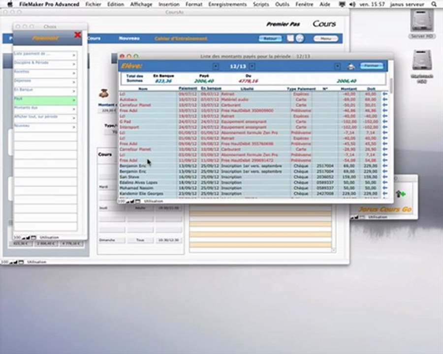 JorusCours "Gestion et Organisation des Cours"