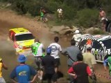 WRC Crash & Dangerous overtaking in the river (WRC Story -Rally Italy Sardinia 2005)