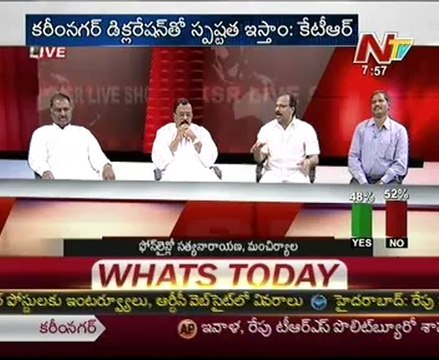 Live Show with KSR - TRS Hariswar Reddy-Cong Mallu Ravi-YSR Cong Jupudi-TDP Aravind Kumar-02