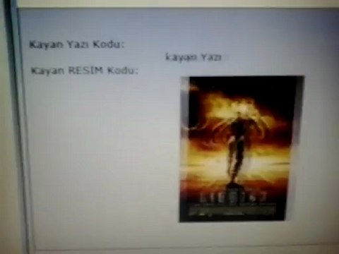 Kayan Yazı ve Resim Kodları